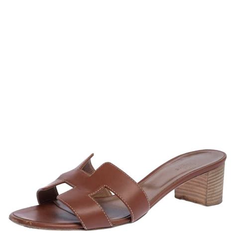 hermes slip on sandals|hermes block heel sandals.